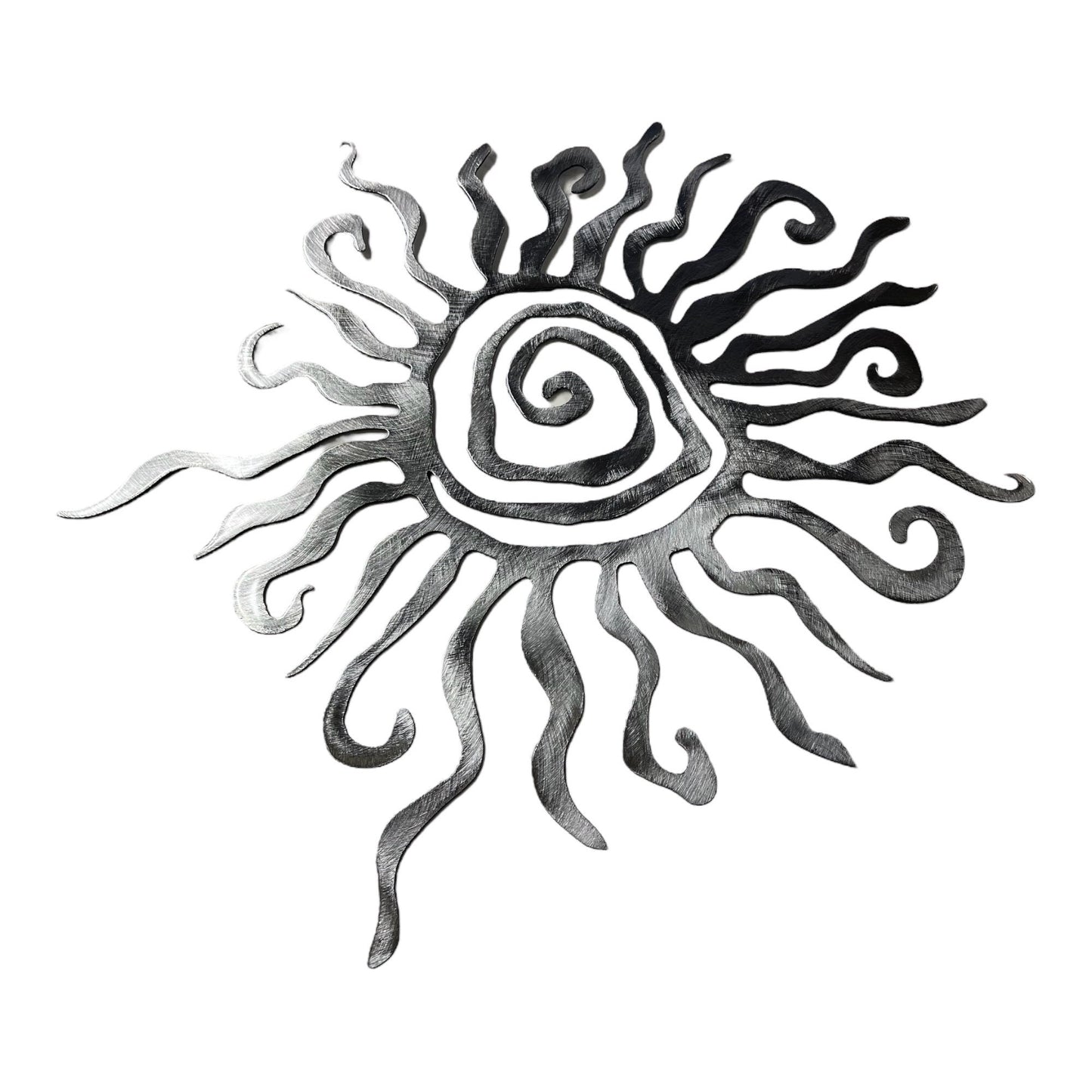 Southwestern Spiral Sun Metal Wall Art Polished steel UNFINISHED DIY Paint yourself version to hit the color you need