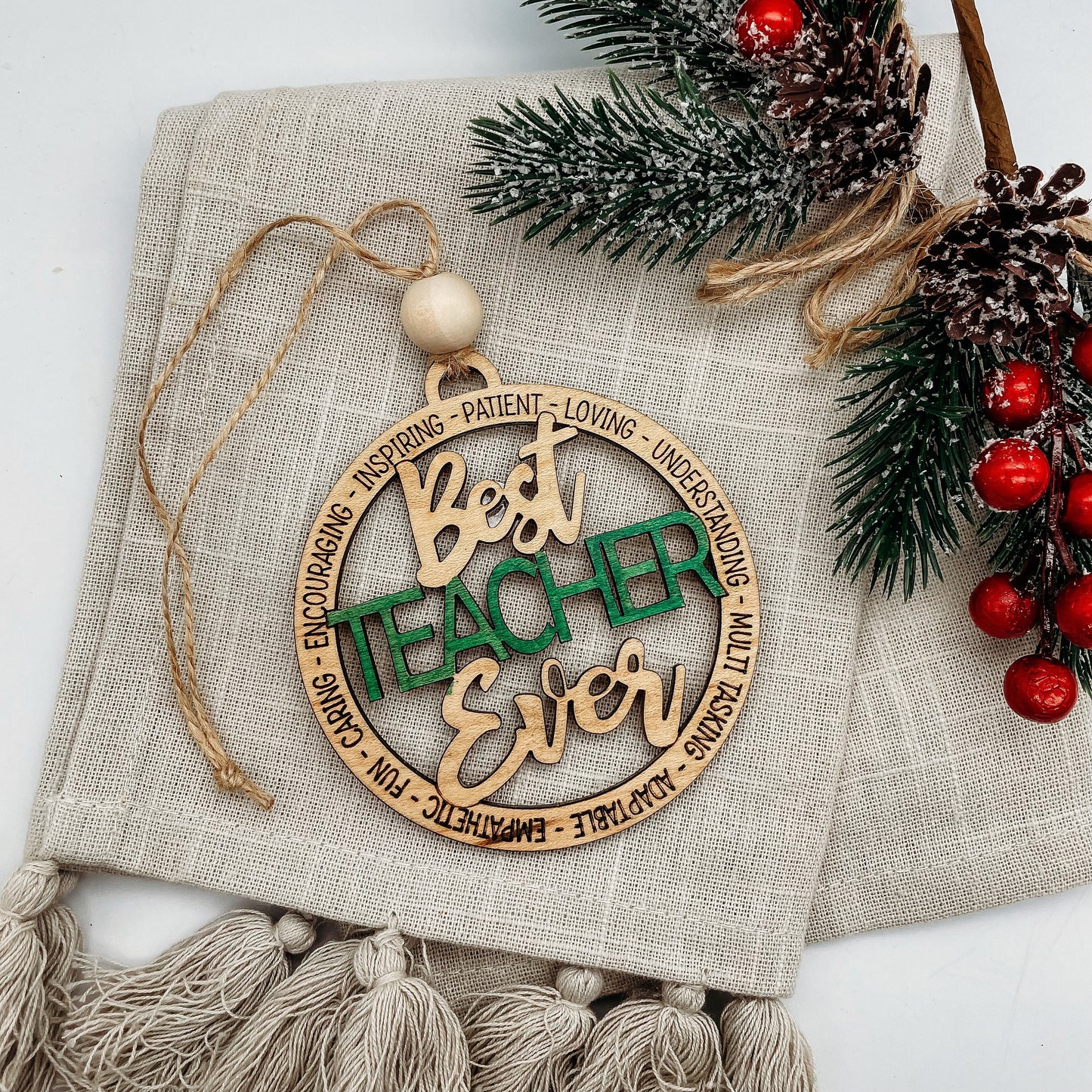 Best Teacher Ever Ornament - Christmas Gift