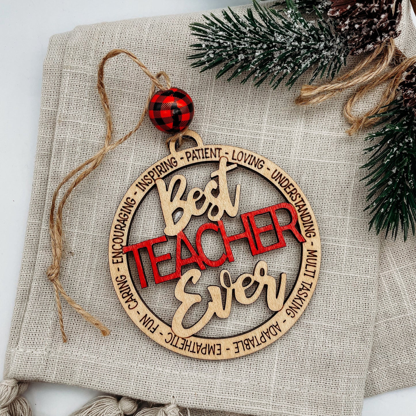 Best Teacher Ever Ornament - Christmas Gift