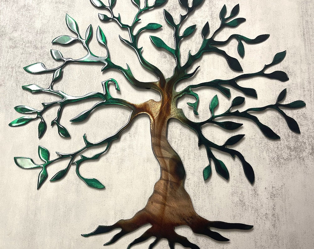 Olive Tree Metal Wall Art Seasons of Color