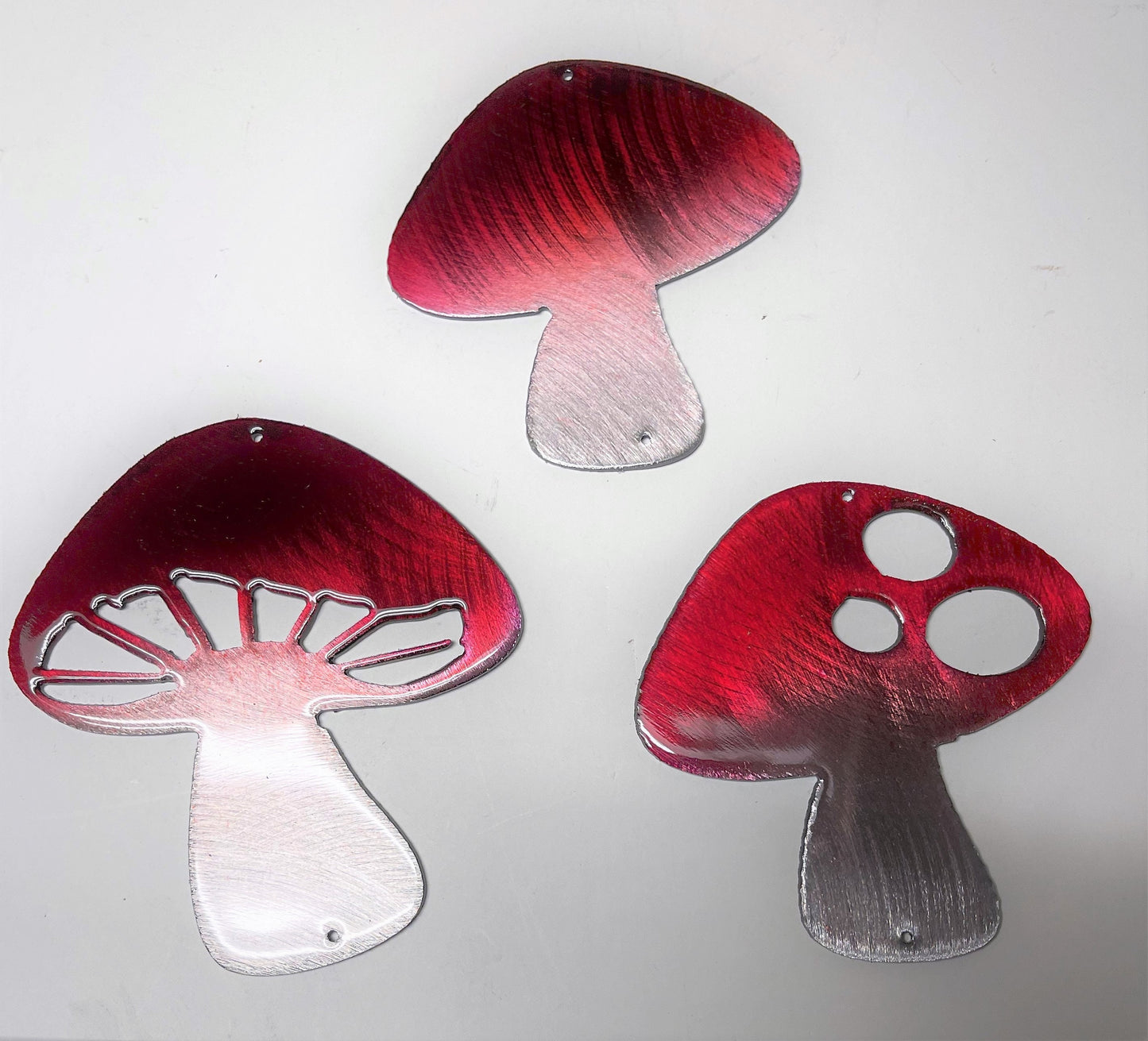 Metal Wall Art Mushroom Trio