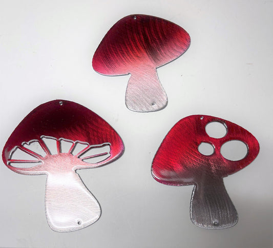 Metal Wall Art Mushroom Trio