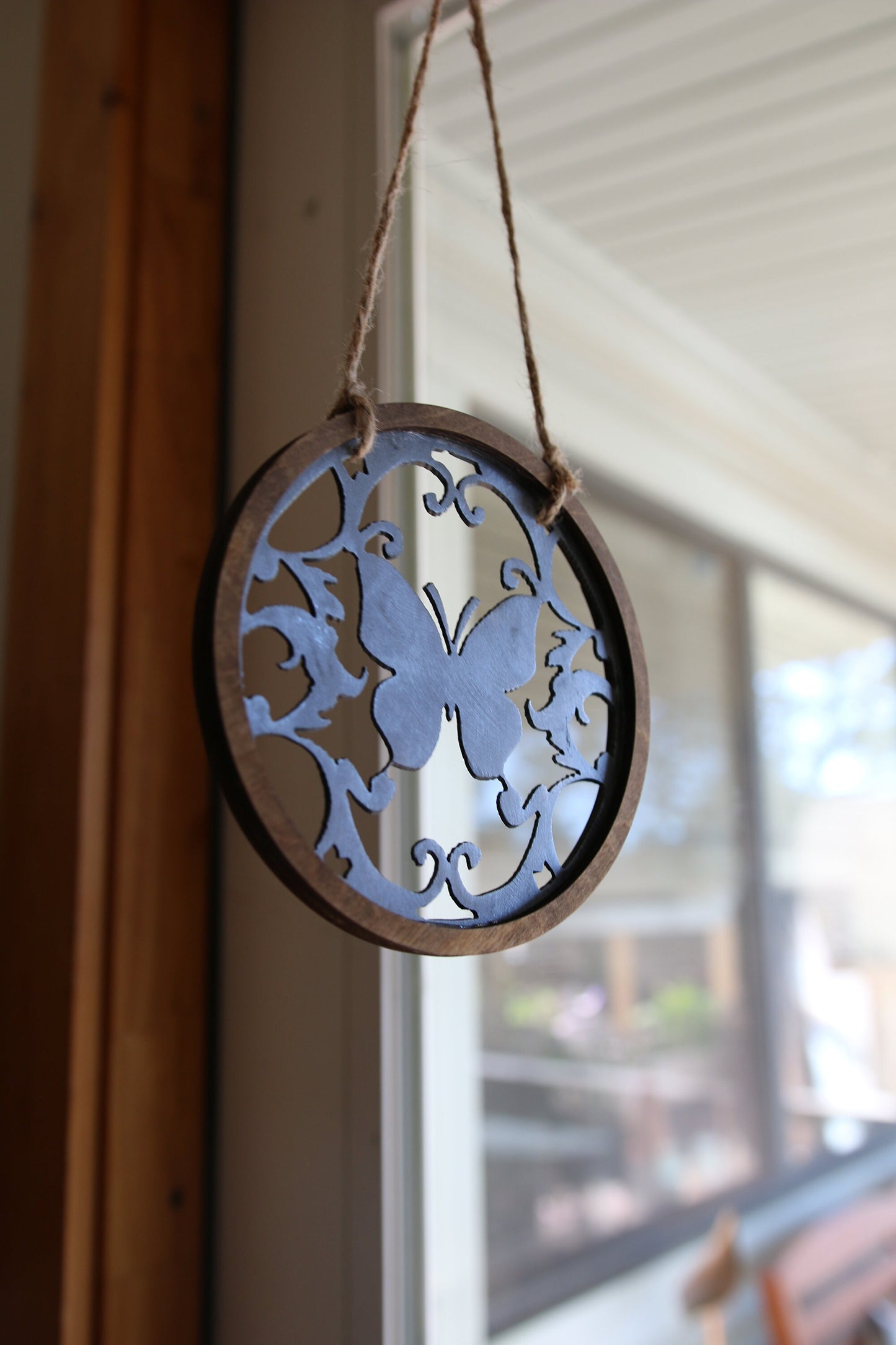 Rustic Wood and Metal Wall Accent or Sun Catcher