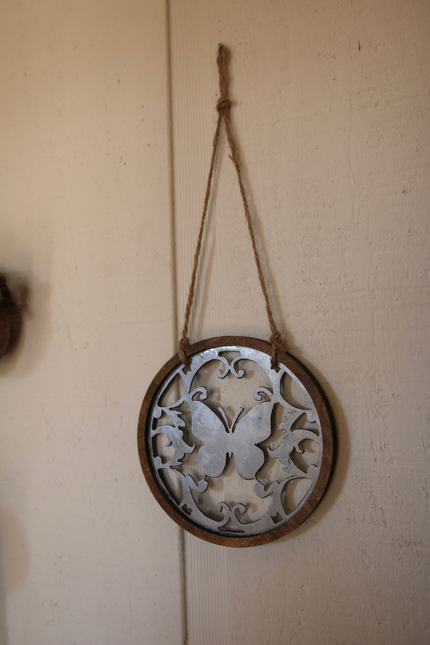 Rustic Wood and Metal Wall Accent or Sun Catcher