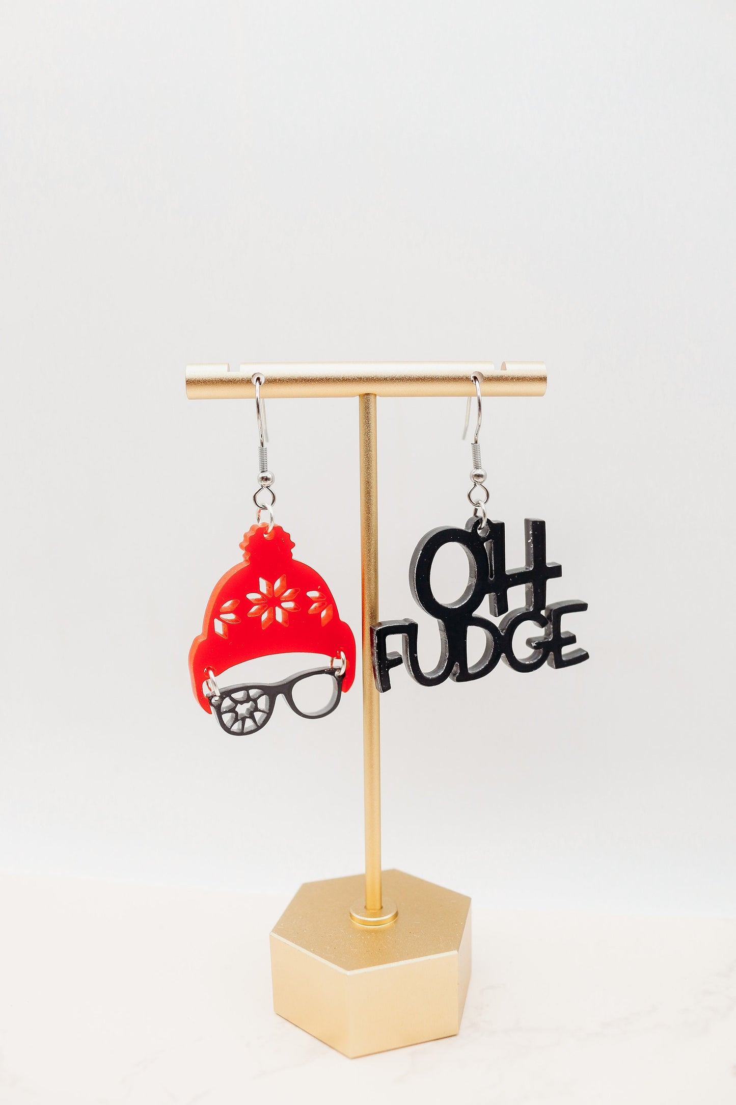 Oh Fudge Earrings / Christmas Story /  Christmas Acrylic Earrings