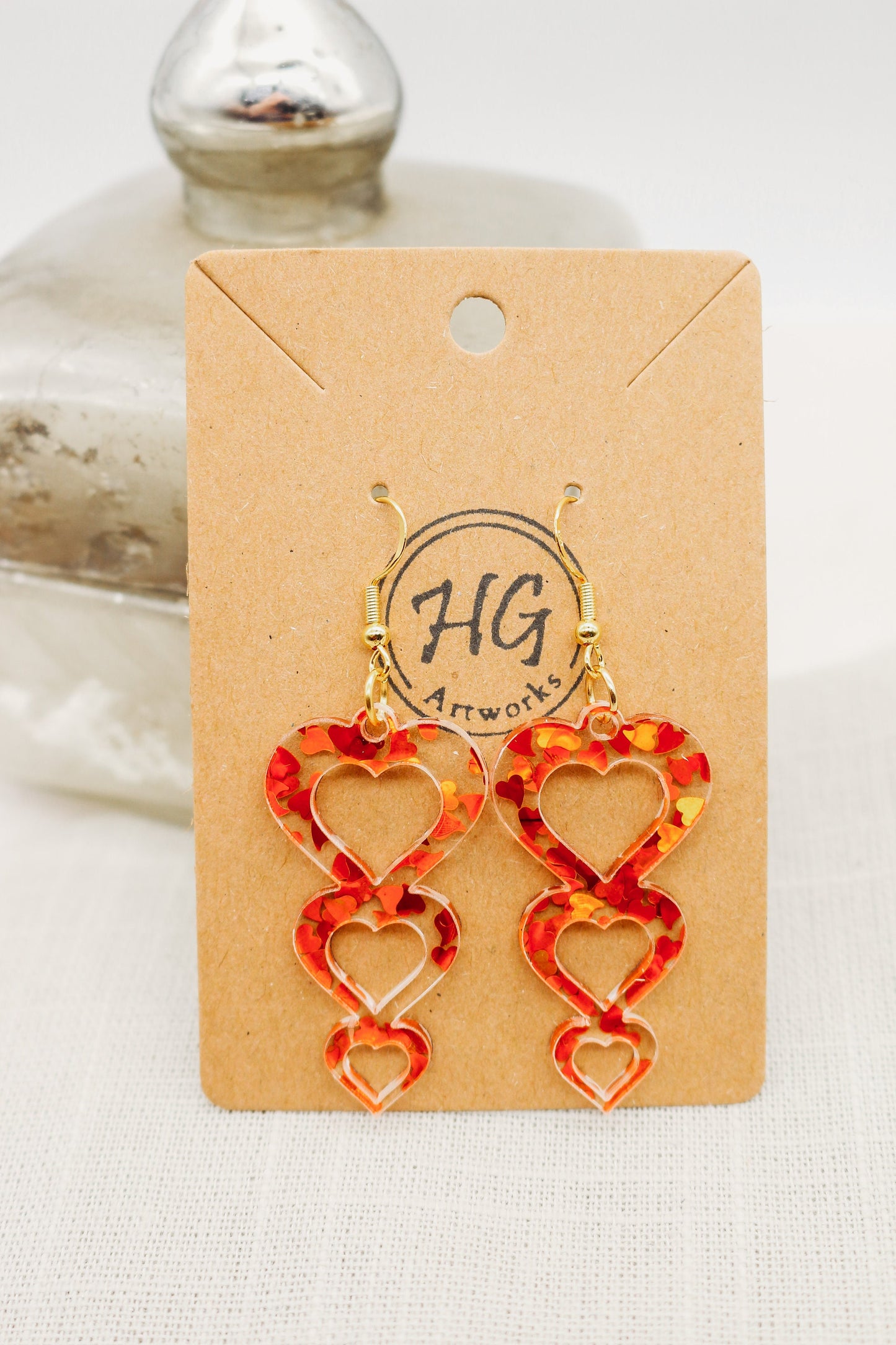 Valentine Hearts/Trio Hearts/Stacked in Love Drop Earrings