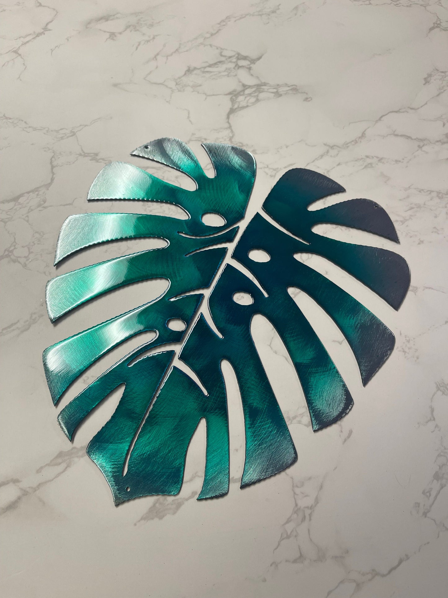 Monstera Metal Wall Art Accent 11" x 10"