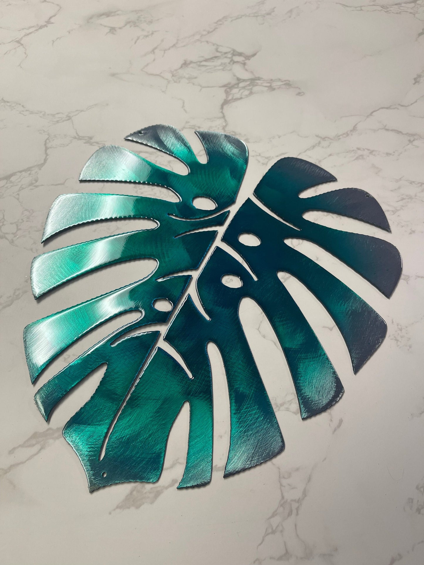 Monstera Metal Wall Art Accent 11" x 10"