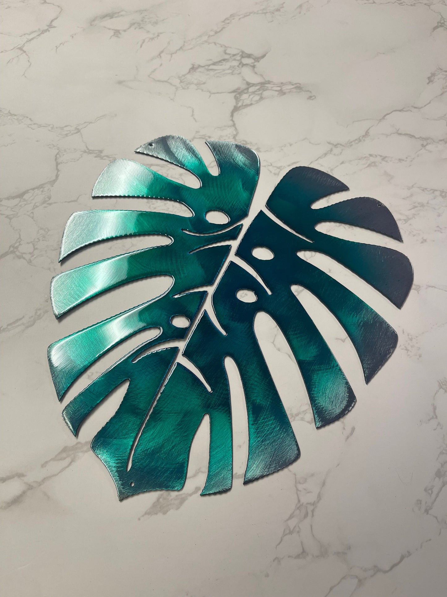 Monstera Metal Wall Art Accent 11" x 10"