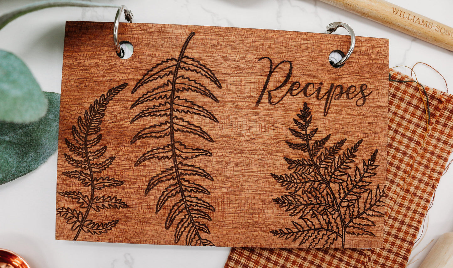 Fern 4" x 6" Recipe Book