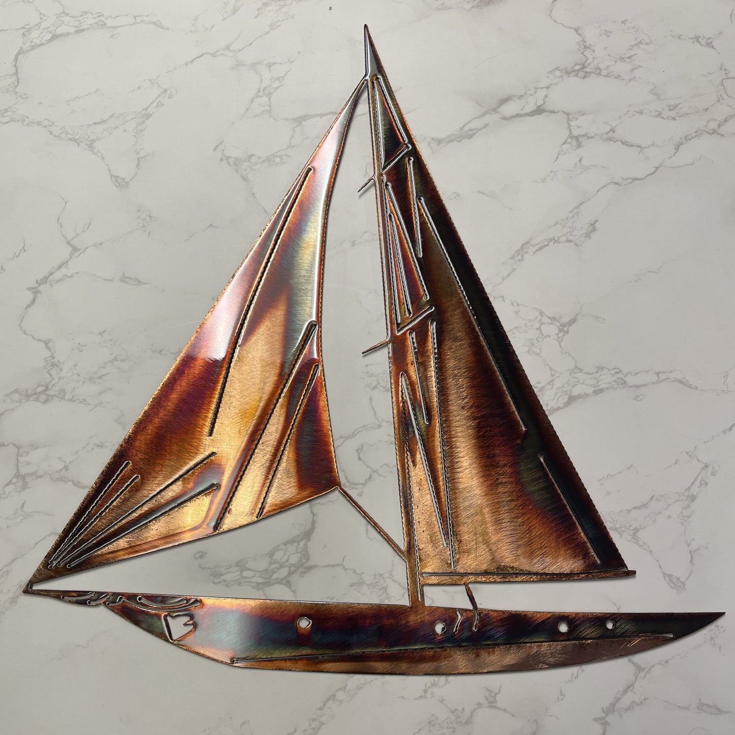 Nautical Sailboat Metal Wall Art