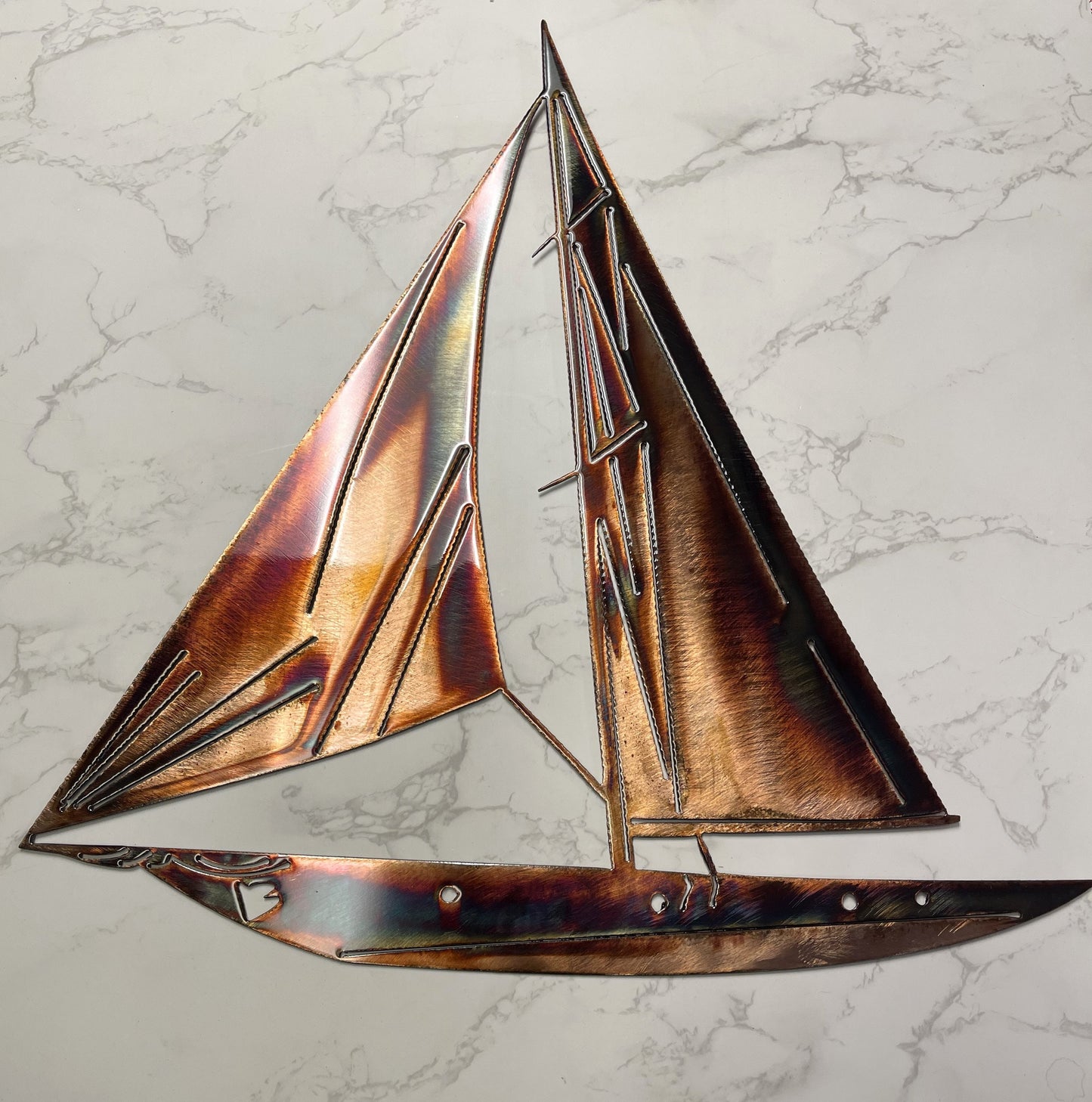 Nautical Sailboat Metal Wall Art