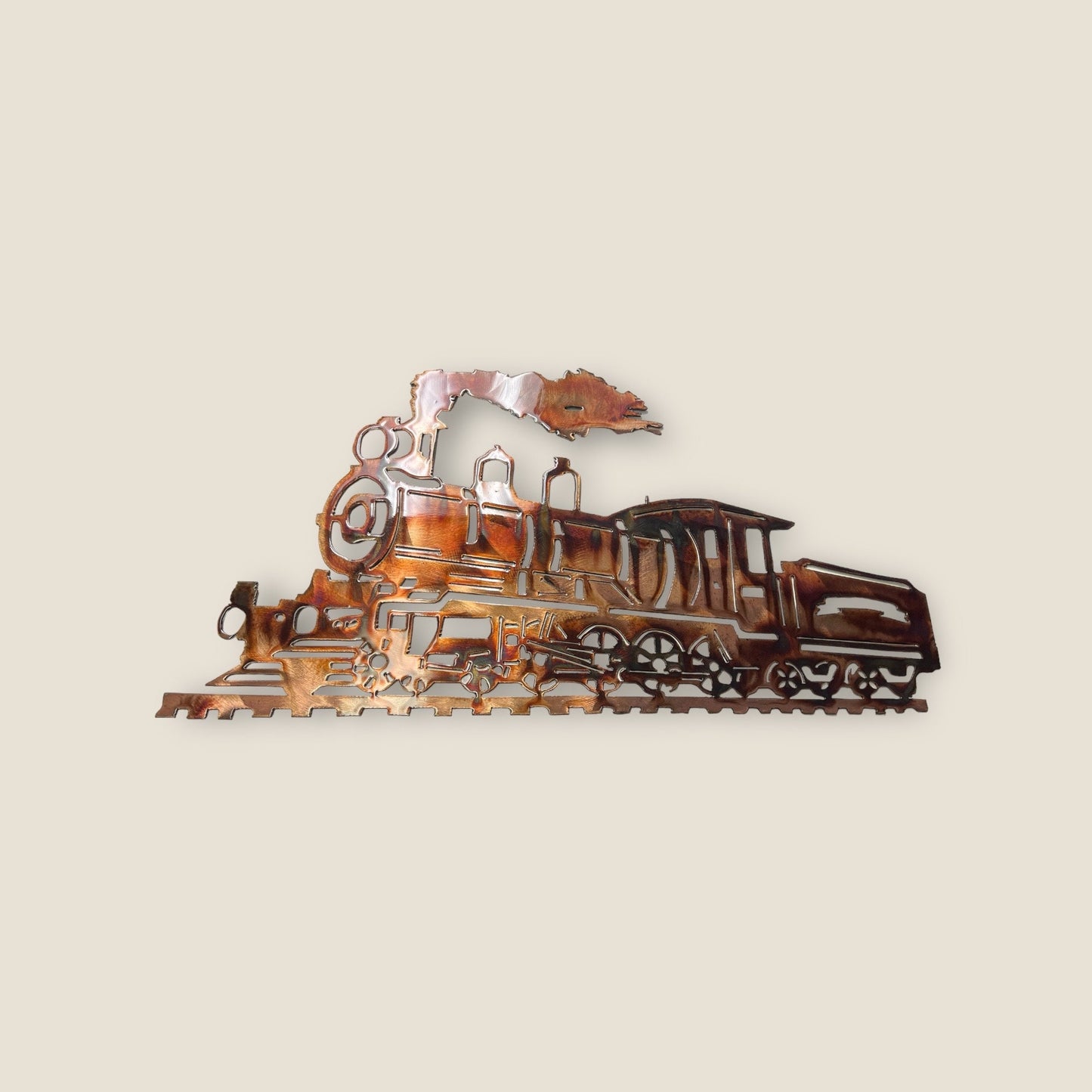 Ride the Rails in Style: Handcrafted Metal Art Steam Engine Train for Your Home or Office Decor