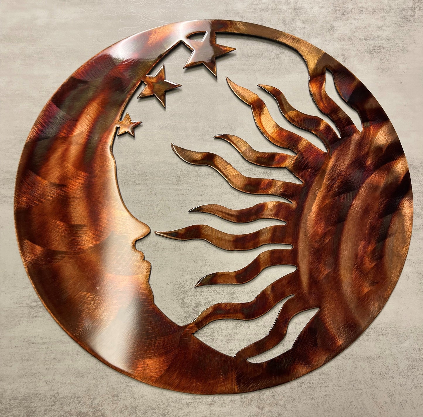 The Moon, the Sun and the Stars Metal Wall Art