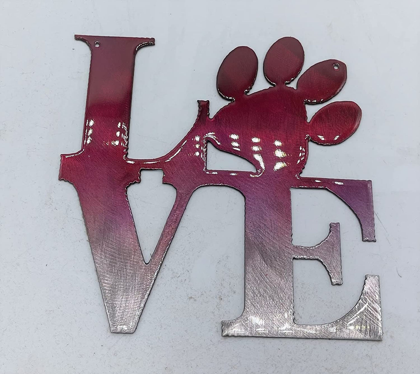 Love My Pet Metal Wall Art Accent 6" x 6" or 12" x 12"