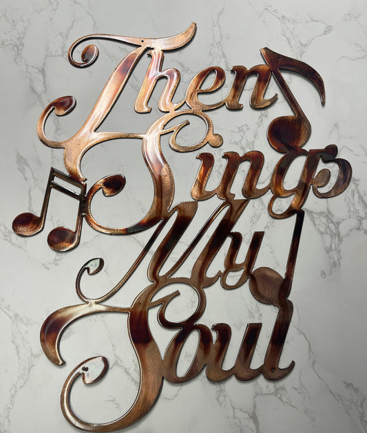 Then Sings My Soul How Great Thou Art Hymn Metal Wall Art Decor