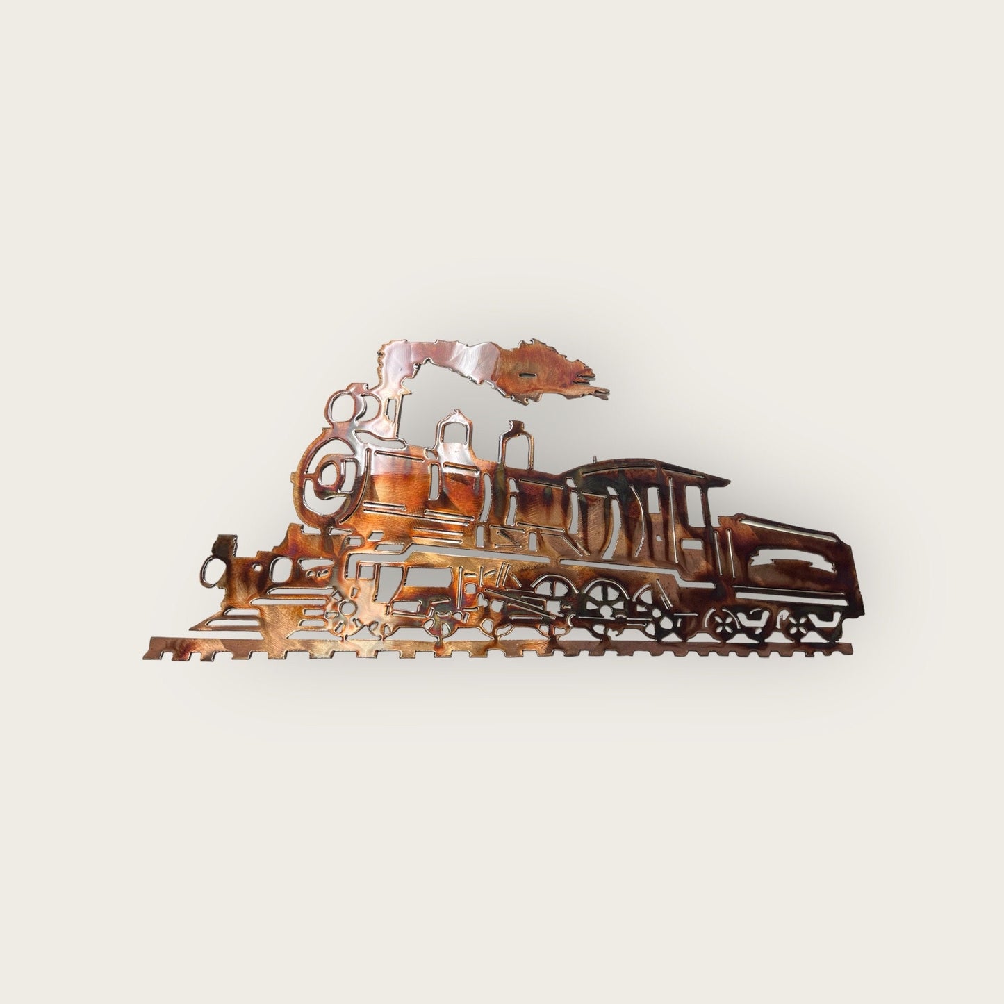 Ride the Rails in Style: Handcrafted Metal Art Steam Engine Train for Your Home or Office Decor