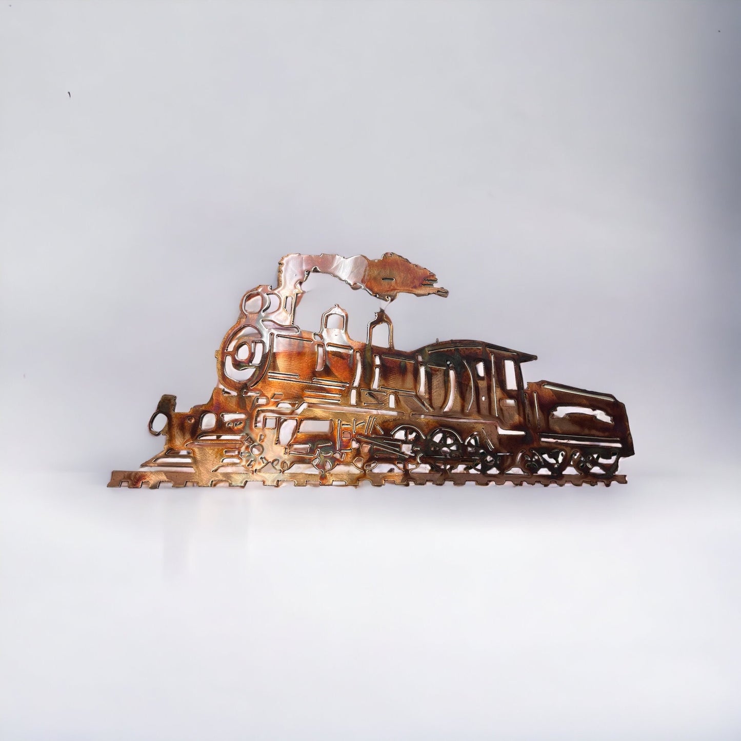 Ride the Rails in Style: Handcrafted Metal Art Steam Engine Train for Your Home or Office Decor