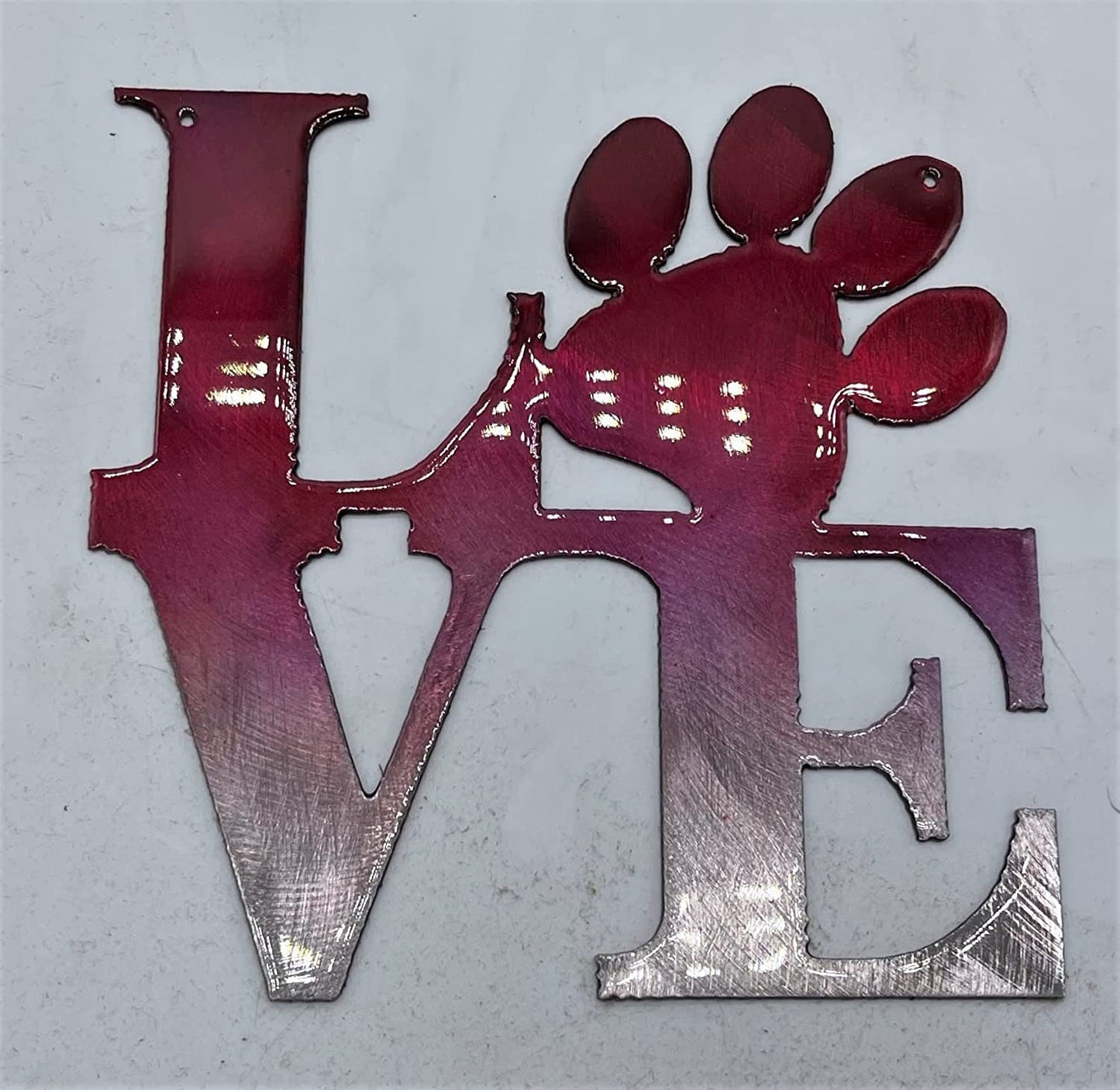 Love My Pet Metal Wall Art Accent 6" x 6" or 12" x 12"