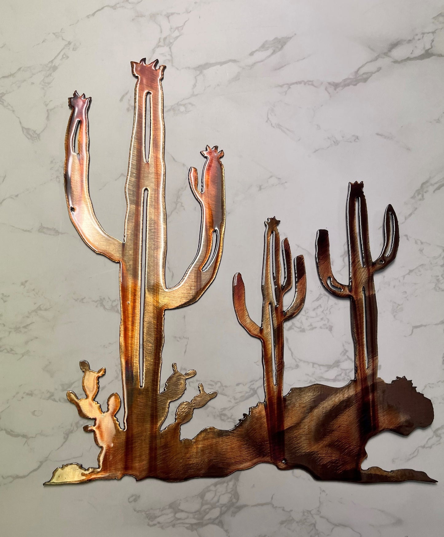 Arizona Cactus Trio Metal Wall Art