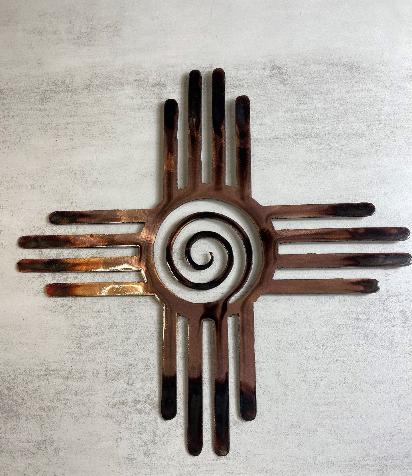 Swirl Zia Metal Wall Art