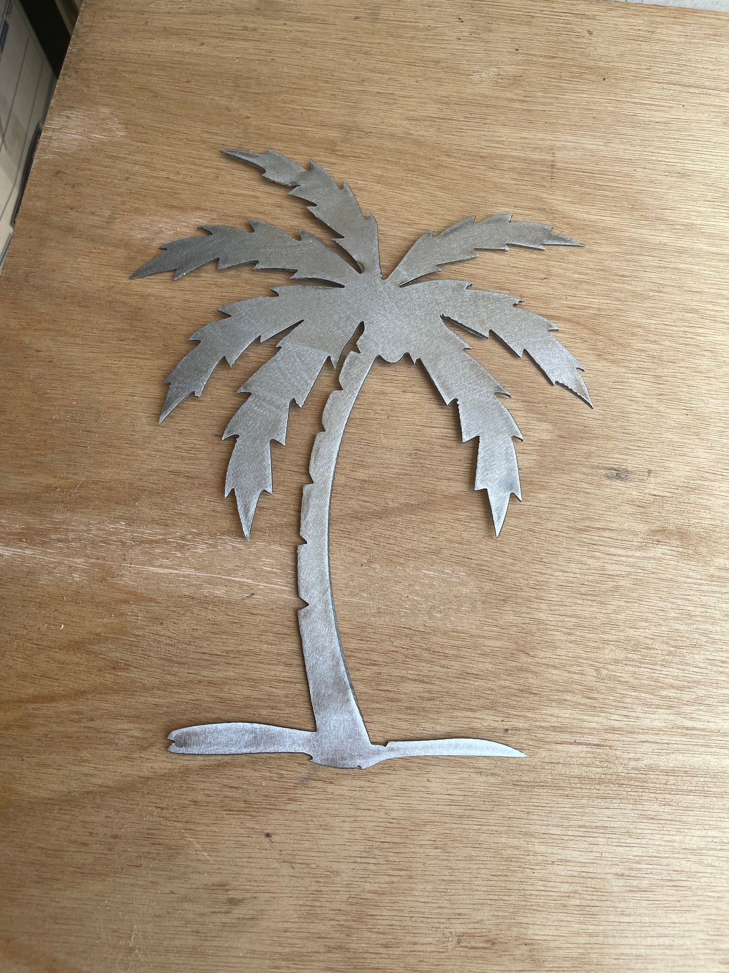 Palm Tree Metal Wall Art 12" to 36" tall, UNFINISHED STEEL