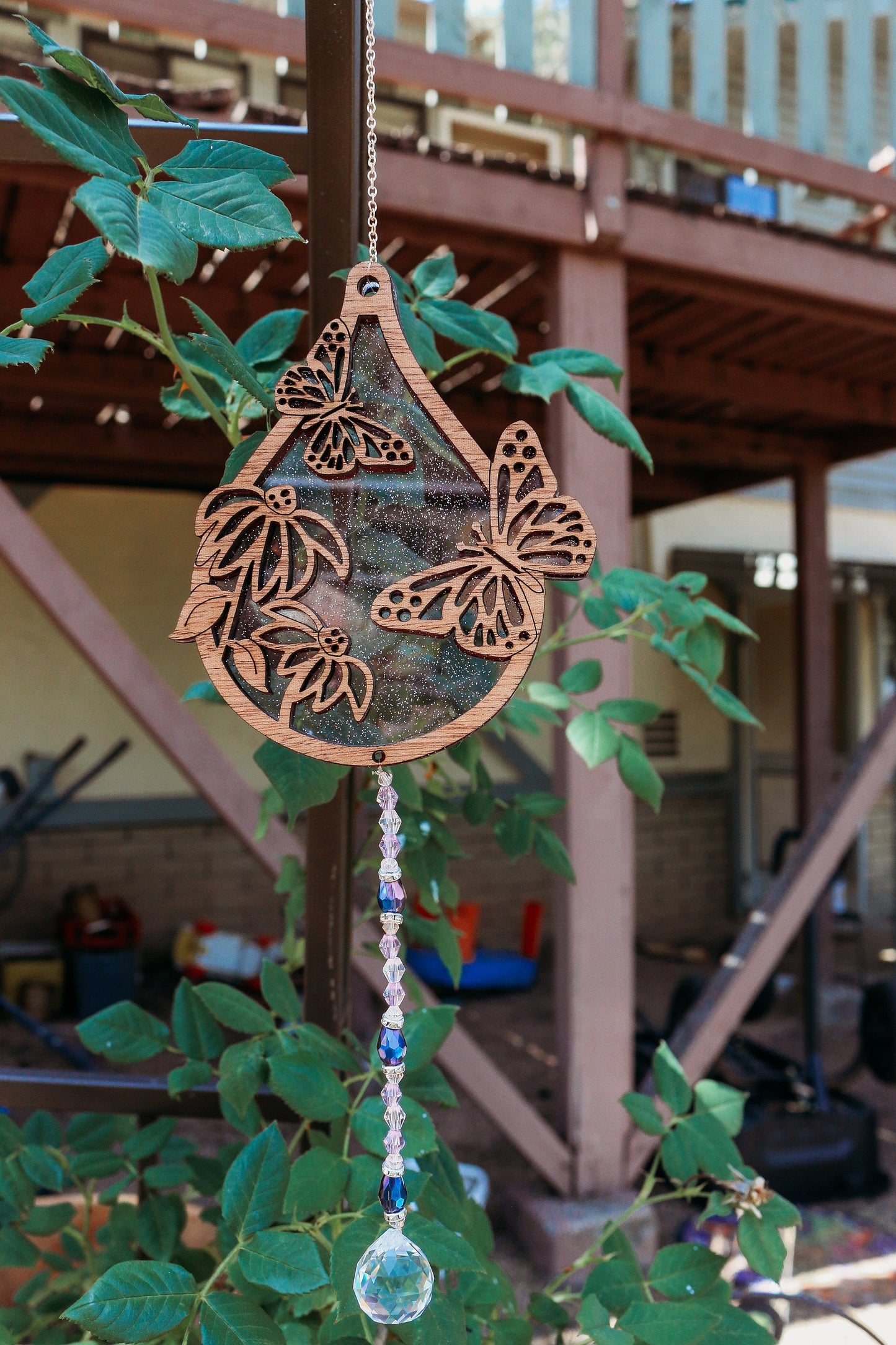 Butterfly and Floral Sun Catcher