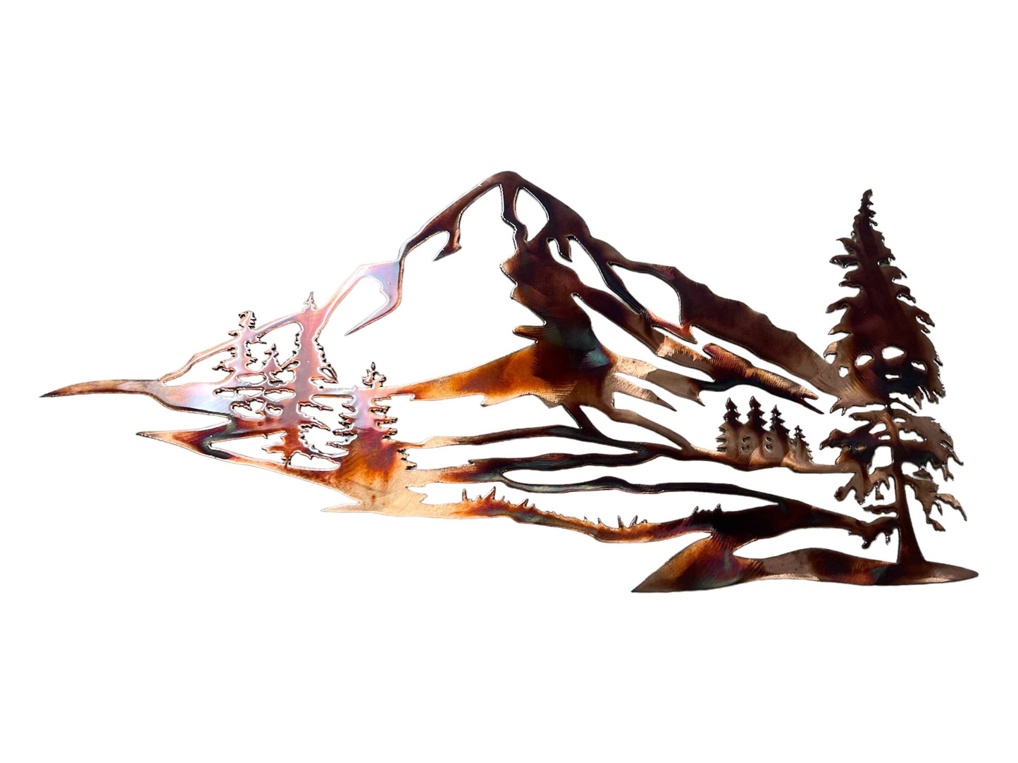 Alpine Reflections Metal Wall Art: Capturing Mountain Memories