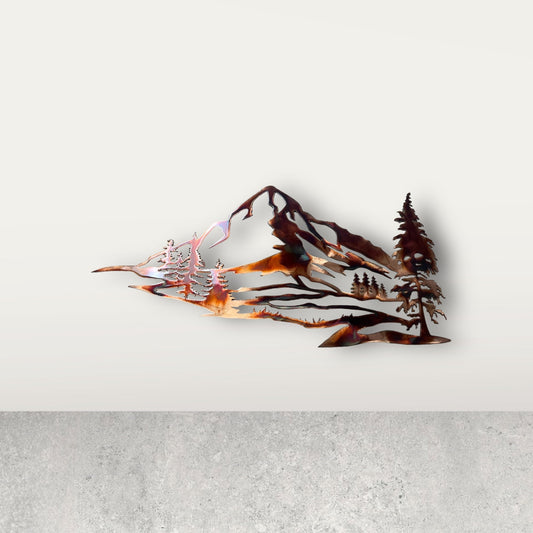 Alpine Reflections Metal Wall Art: Capturing Mountain Memories