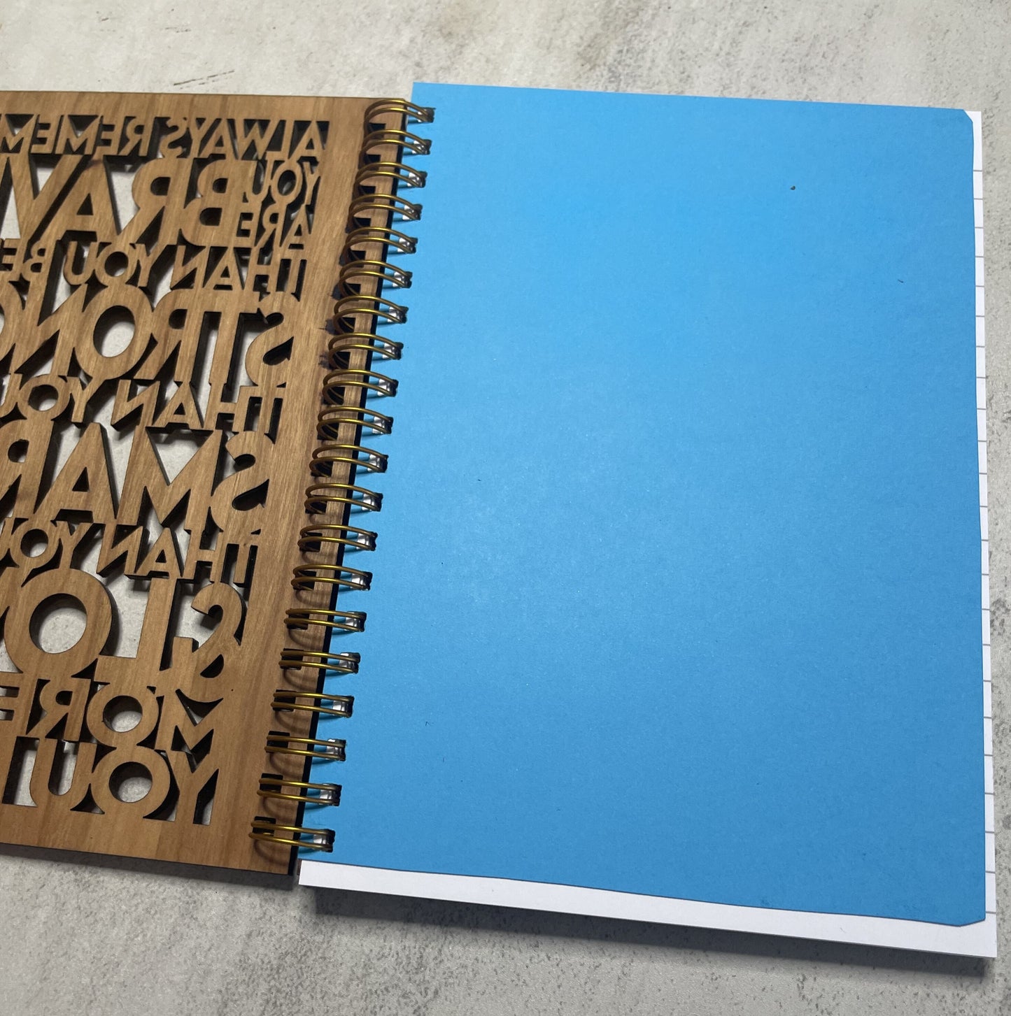 Always Remember Engraved Wooden Notebook