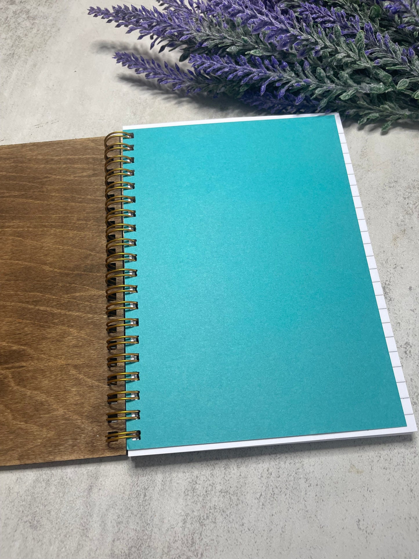 Daisy Engraved Wooden Notebook