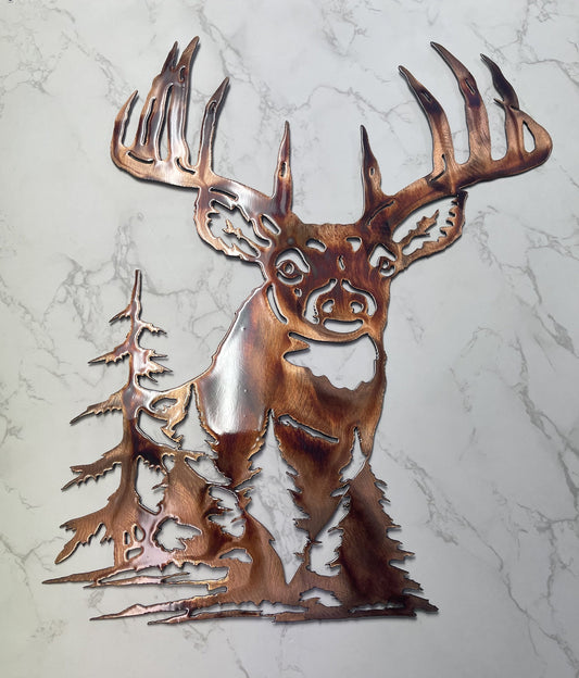 White Tail Buck Scene - Majestic Deer Wall Art