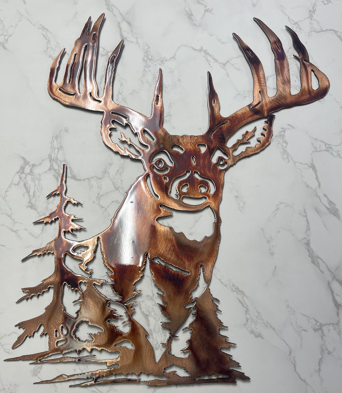 White Tail Buck Scene - Majestic Deer Wall Art