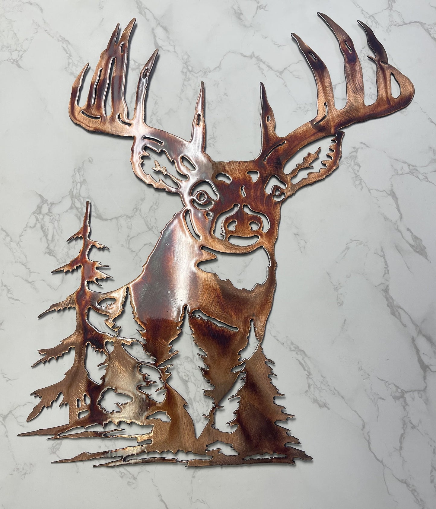 White Tail Buck Scene - Majestic Deer Wall Art