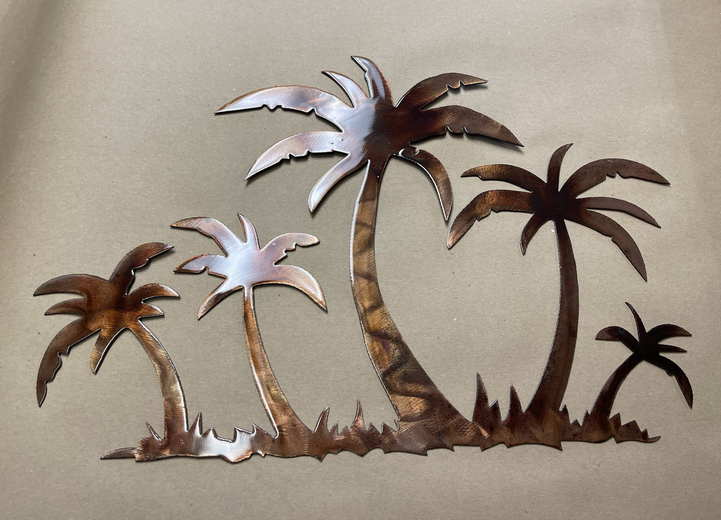 Palm Tree Scene Metal Wall Art Accent