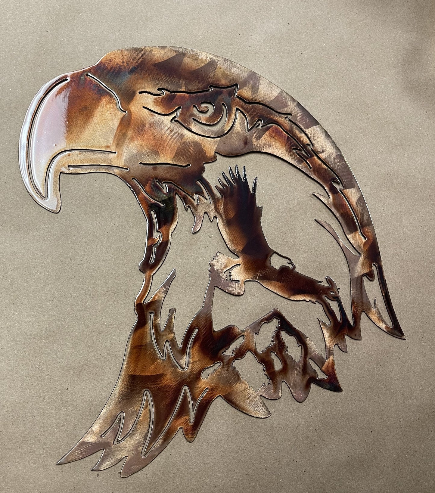 Soar Like an Eagle Metal Wall Art Copper and Bronzed Plated