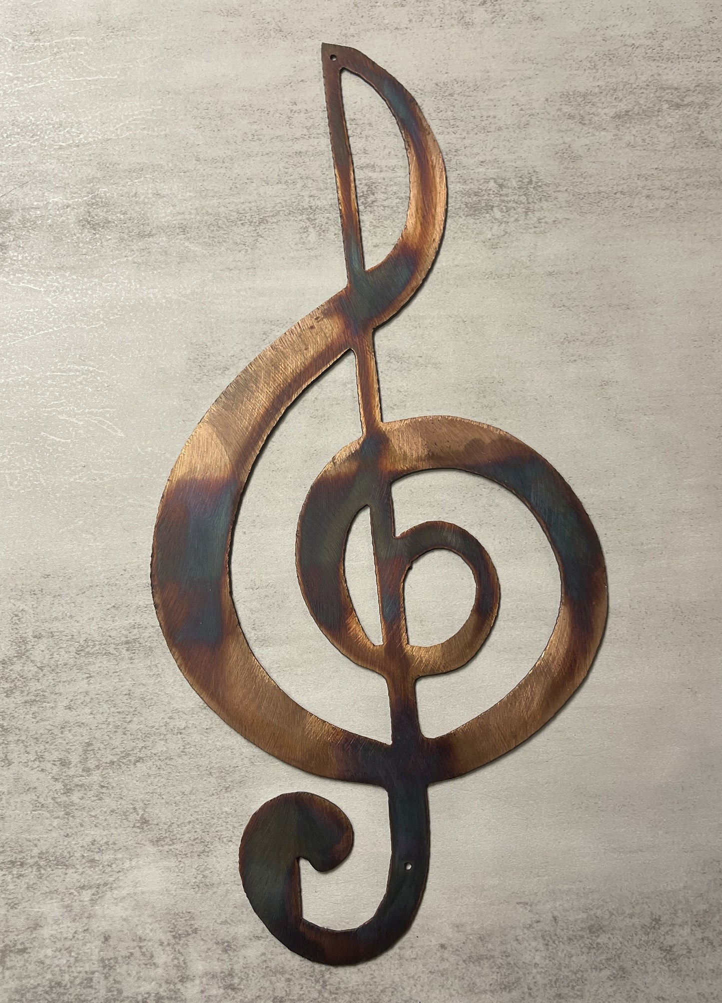 Treble Clef - Musical Note Music Metal Wall Accent 12"x 6" 4 finish choices