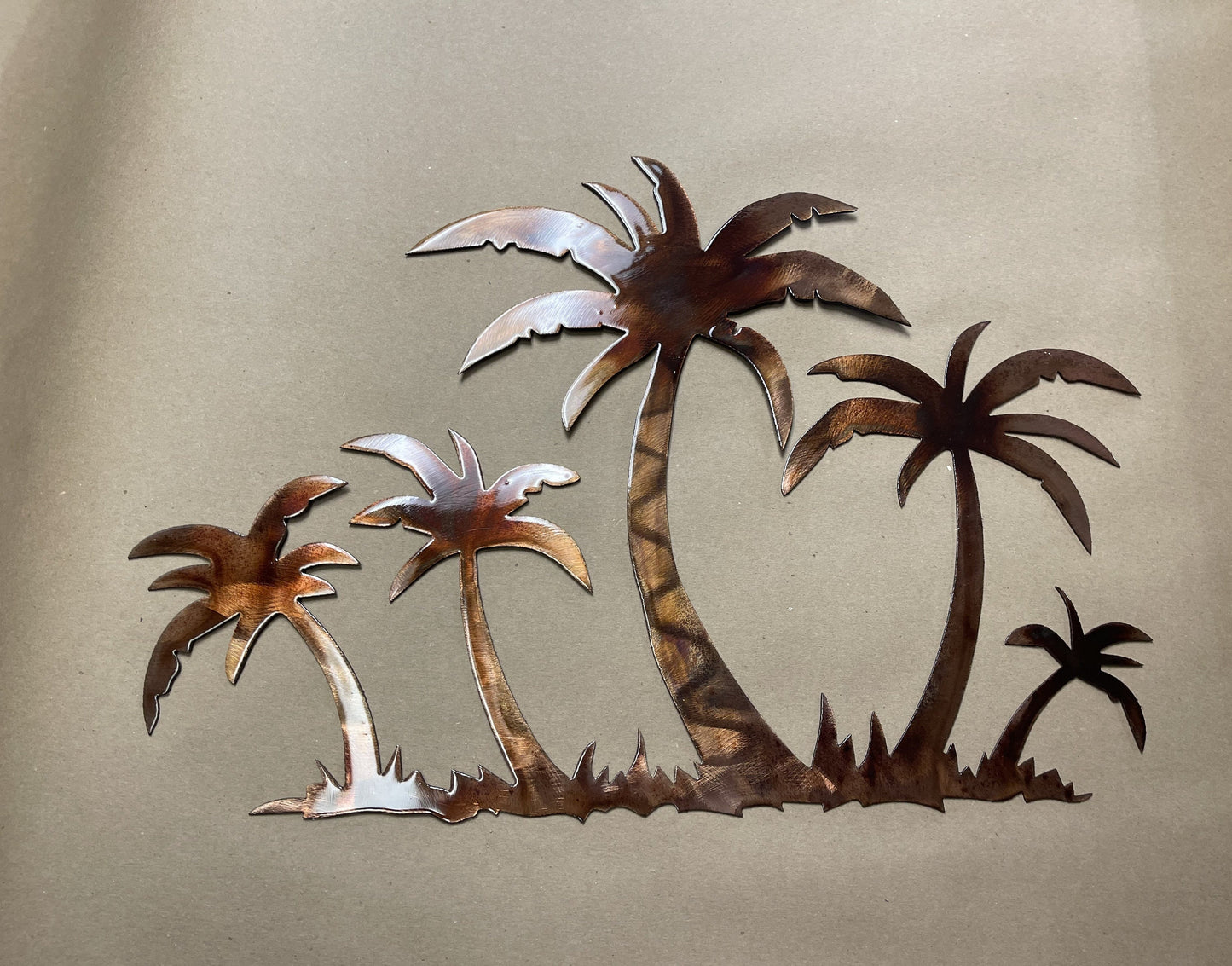 Palm Tree Scene Metal Wall Art Accent