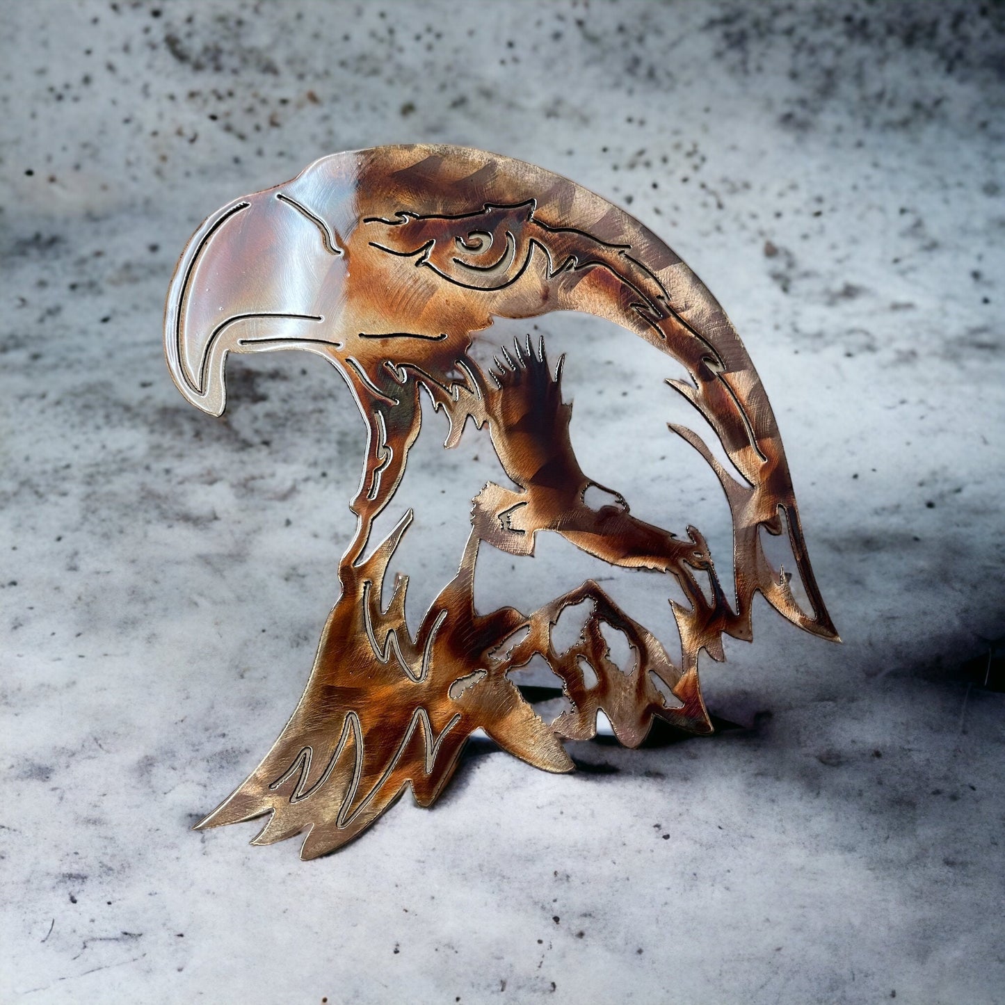 Soar Like an Eagle Metal Wall Art Copper and Bronzed Plated