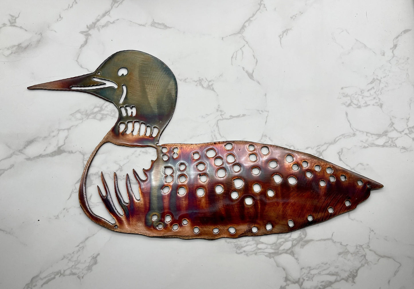 Loon Floating Metal Wall Art 12" x 6 1/4"