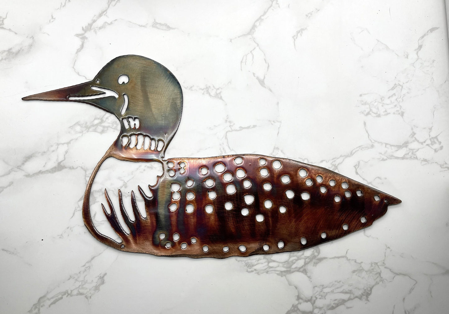 Loon Floating Metal Wall Art 12" x 6 1/4"