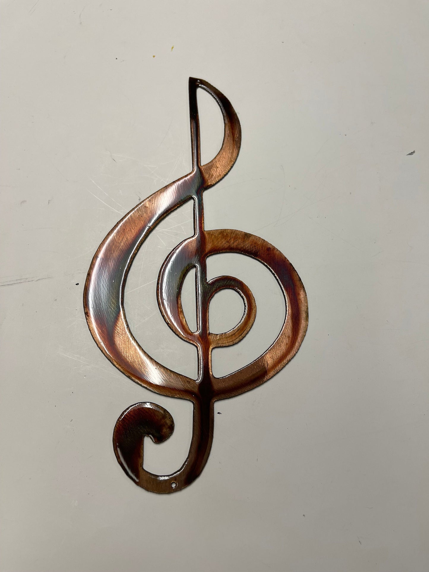 Treble Clef - Musical Note Music Metal Wall Accent 12"x 6" 4 finish choices