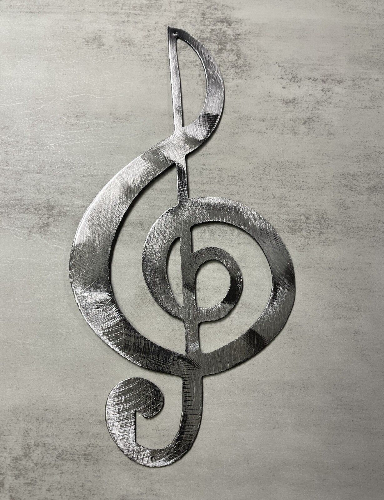 Treble Clef - Musical Note Music Metal Wall Accent 12"x 6" 4 finish choices