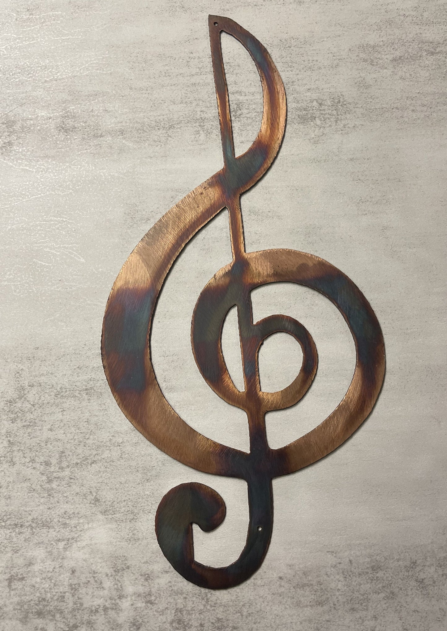 Treble Clef - Musical Note Music Metal Wall Accent 12"x 6" 4 finish choices