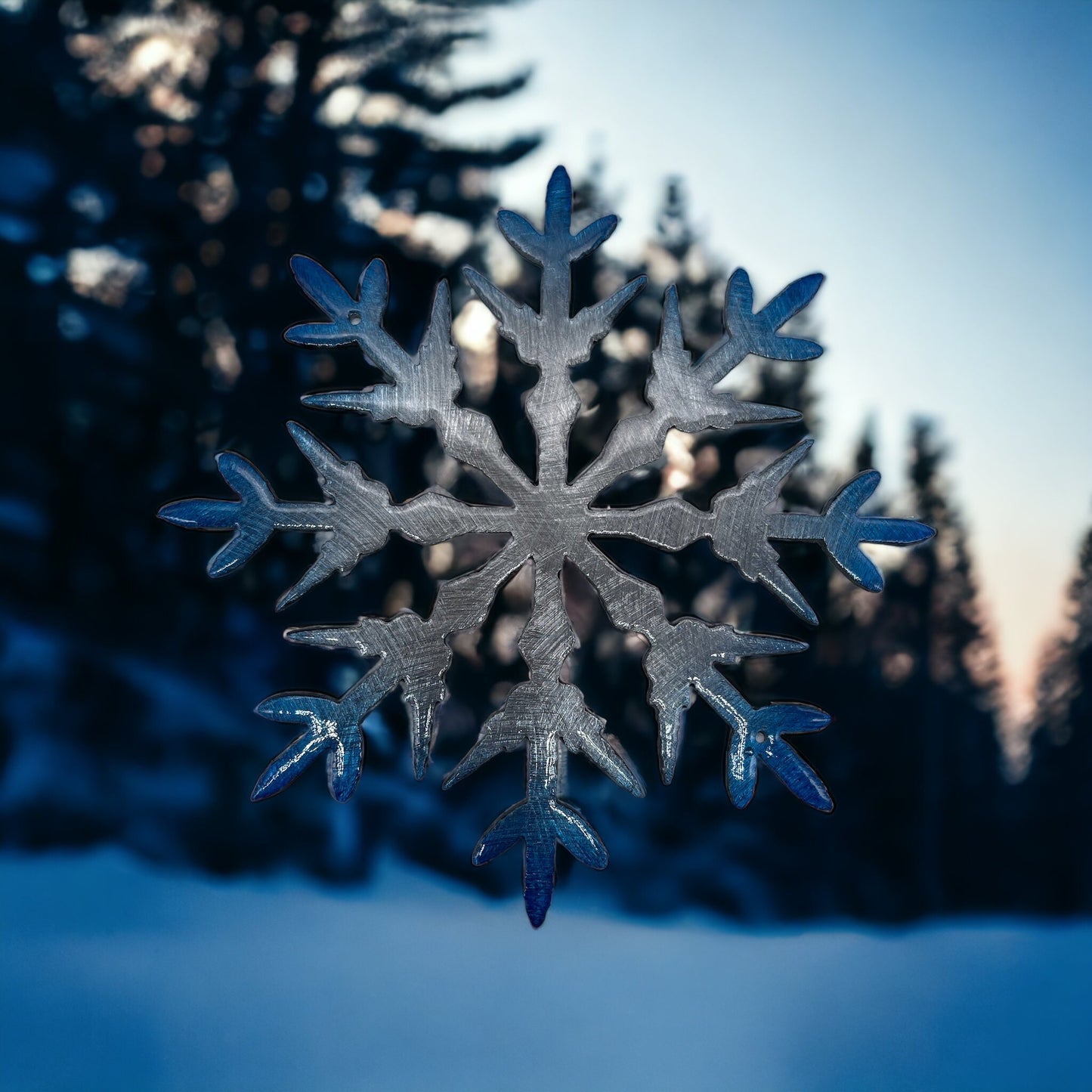 Blue Tinged Winter Wonderland Snowflake 10"/8"/6"