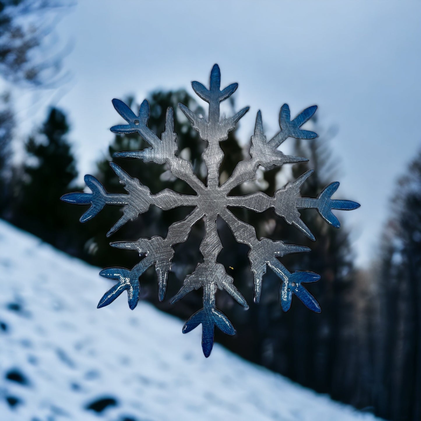 Blue Tinged Winter Wonderland Snowflake 10"/8"/6"