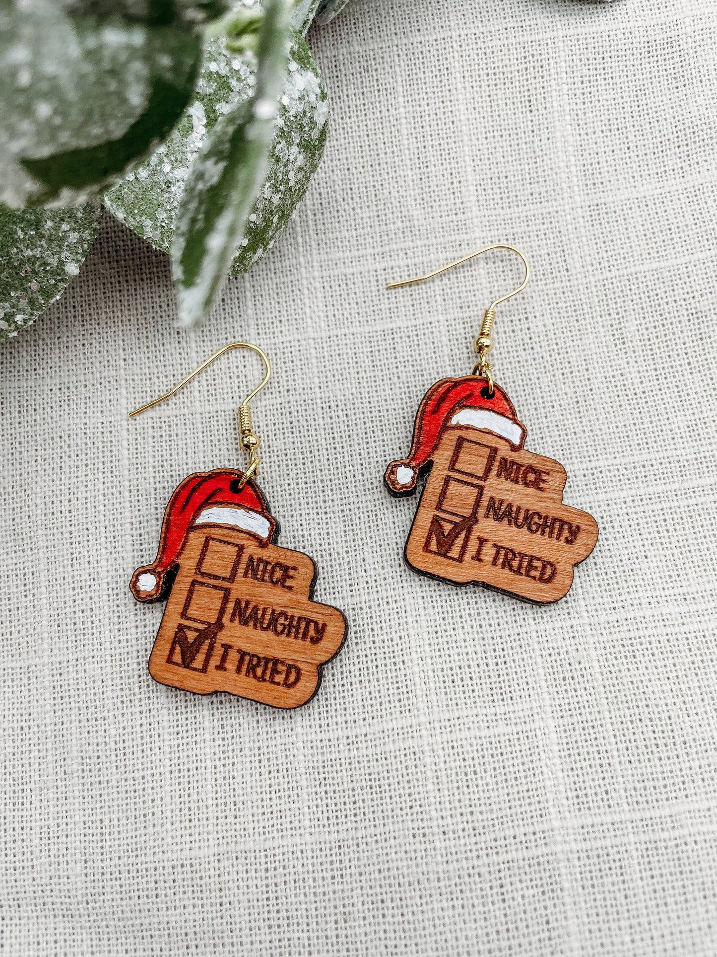 Naughty or Nice List Dangle Earrings