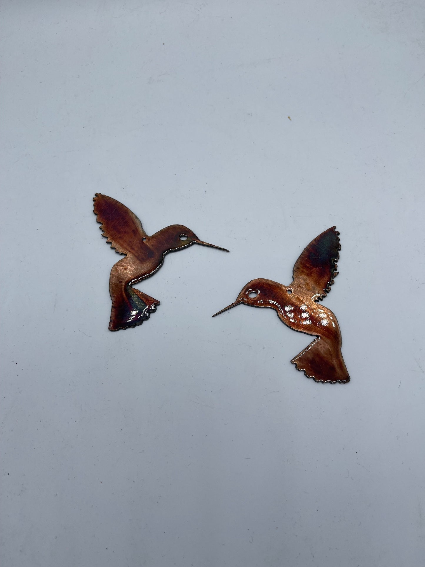 Copper Plated Mini Hummingbird Pair 3" x 3"