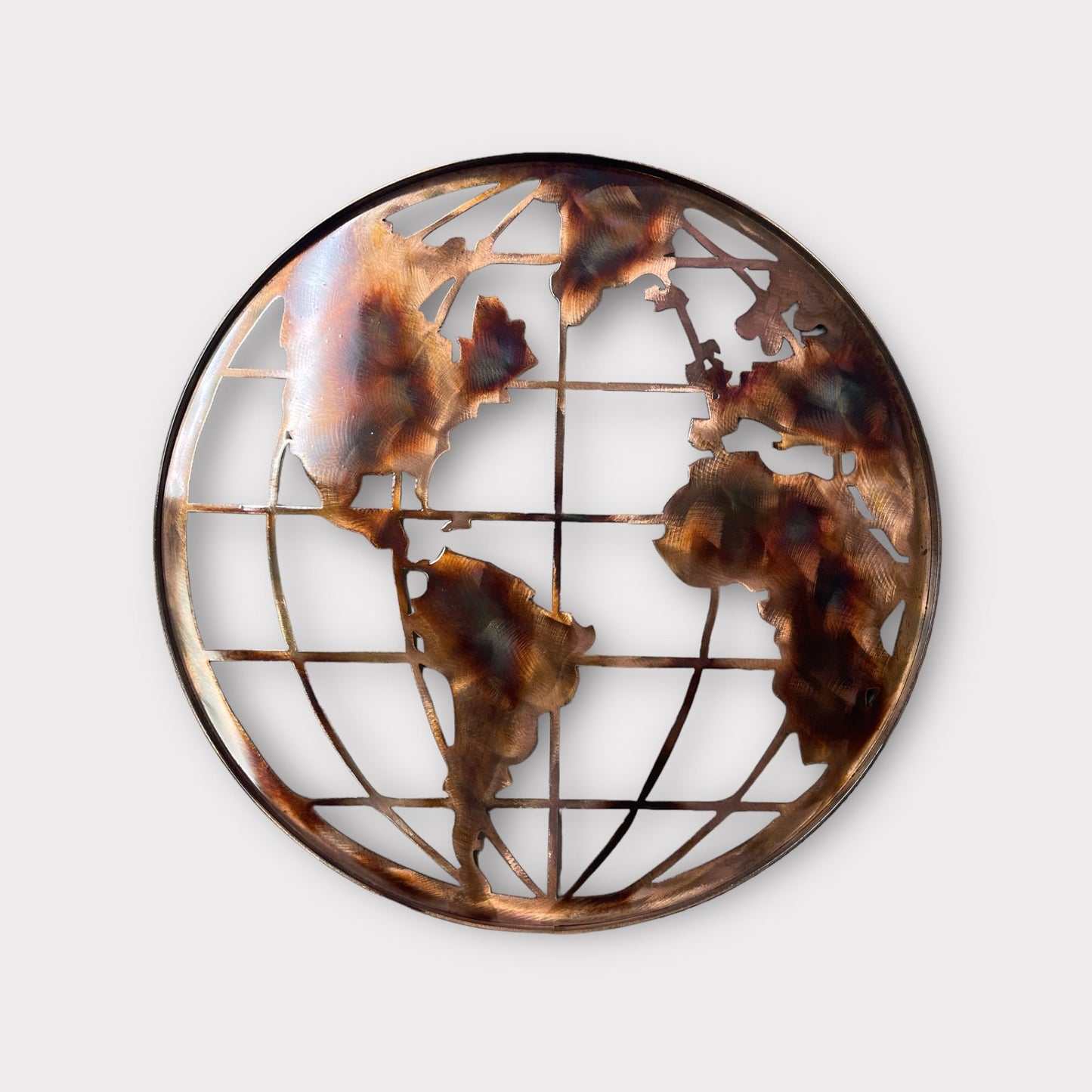 Handcrafted Copper and Bronzed Plated World Globe 24"