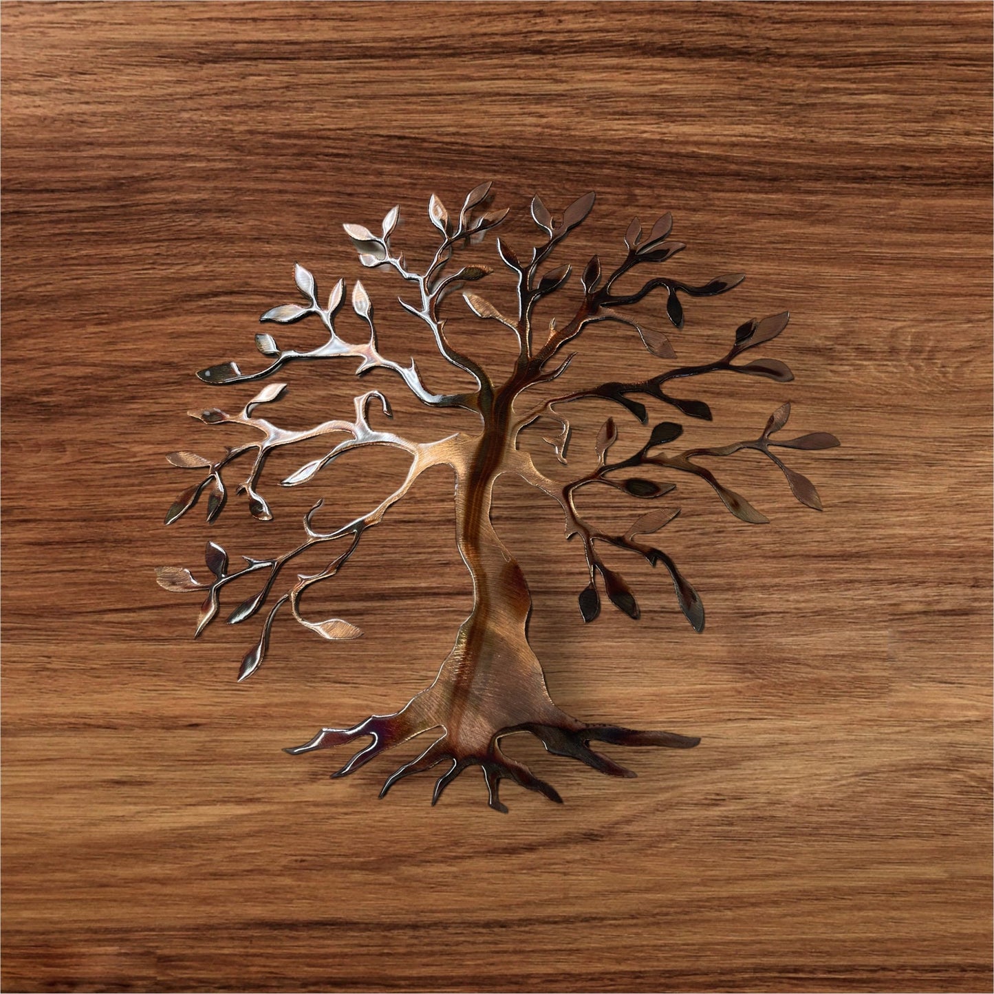 Handcrafted Copper/Bronze Plated Olive Tree/Tree of Life Sculpture Glossy Coated finish